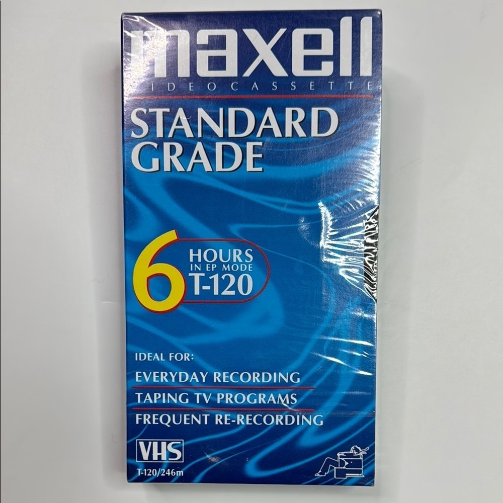 Maxwell Video Cassette Standard Grade 6 Hours T-120 NEW